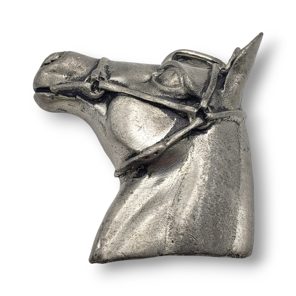 Elias Horse Head Pendant Charm Fine Pewter 1990 USA No N318 SM925